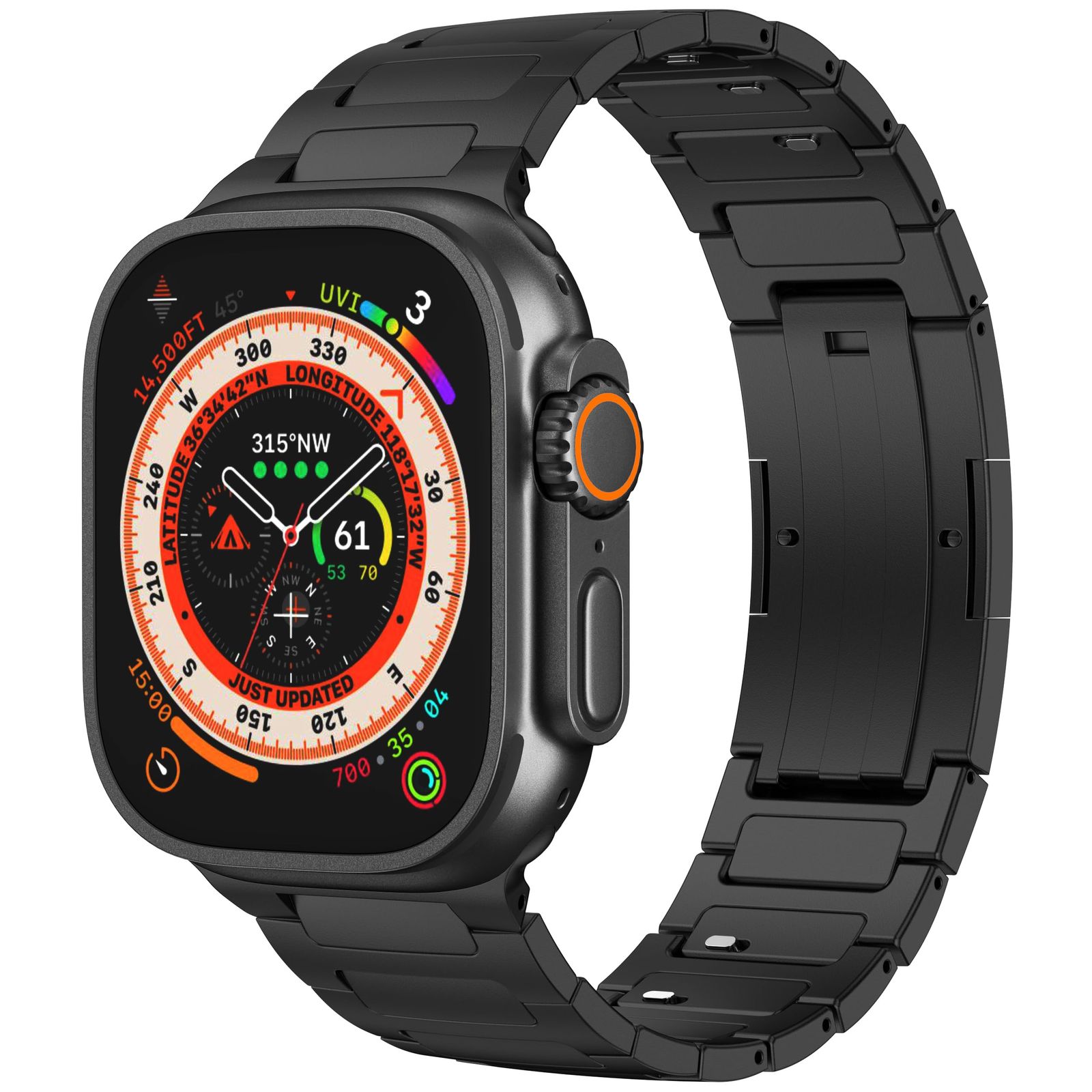 純チタン製 Zumyzu コンパチブル アップルウォッチ バンド Ulrta 2|Ultra Series 10|9|8|7|6|5|4 対応 Apple Watch メタル ベルト 49mm 46mm 45mm 44mm 超軽量 46g 工具不要で長さ調…