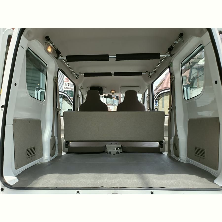 送料無料 NAMINORIKOZOU エブリイDA17V W サイドバー-高低ワンタッチバー2本セット 軽バン 高さ調整かんたん 車内キャリア ロッドホルダー 脚立 サーフボード