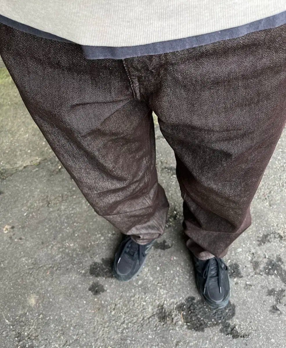 オーラリー auralee デニム パンツ ブラウン