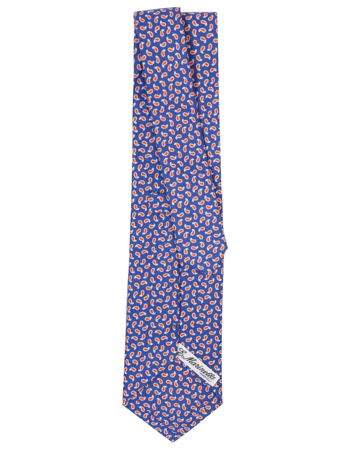 E.Marinella ネクタイ Silk Paisley Tie in Blue 青 柄 ペイズリー柄