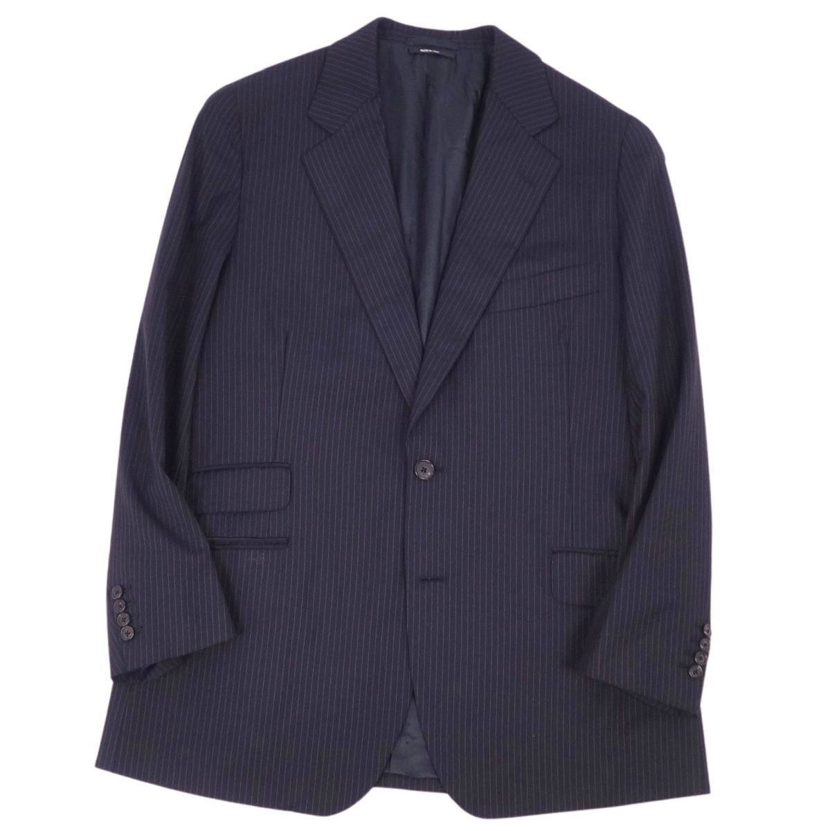 【美品】HERMES エルメス　カシミヤ混　ストライプ セットアップ　スーツ エルメス HERMES セットアップ スーツ テーラードジャケット