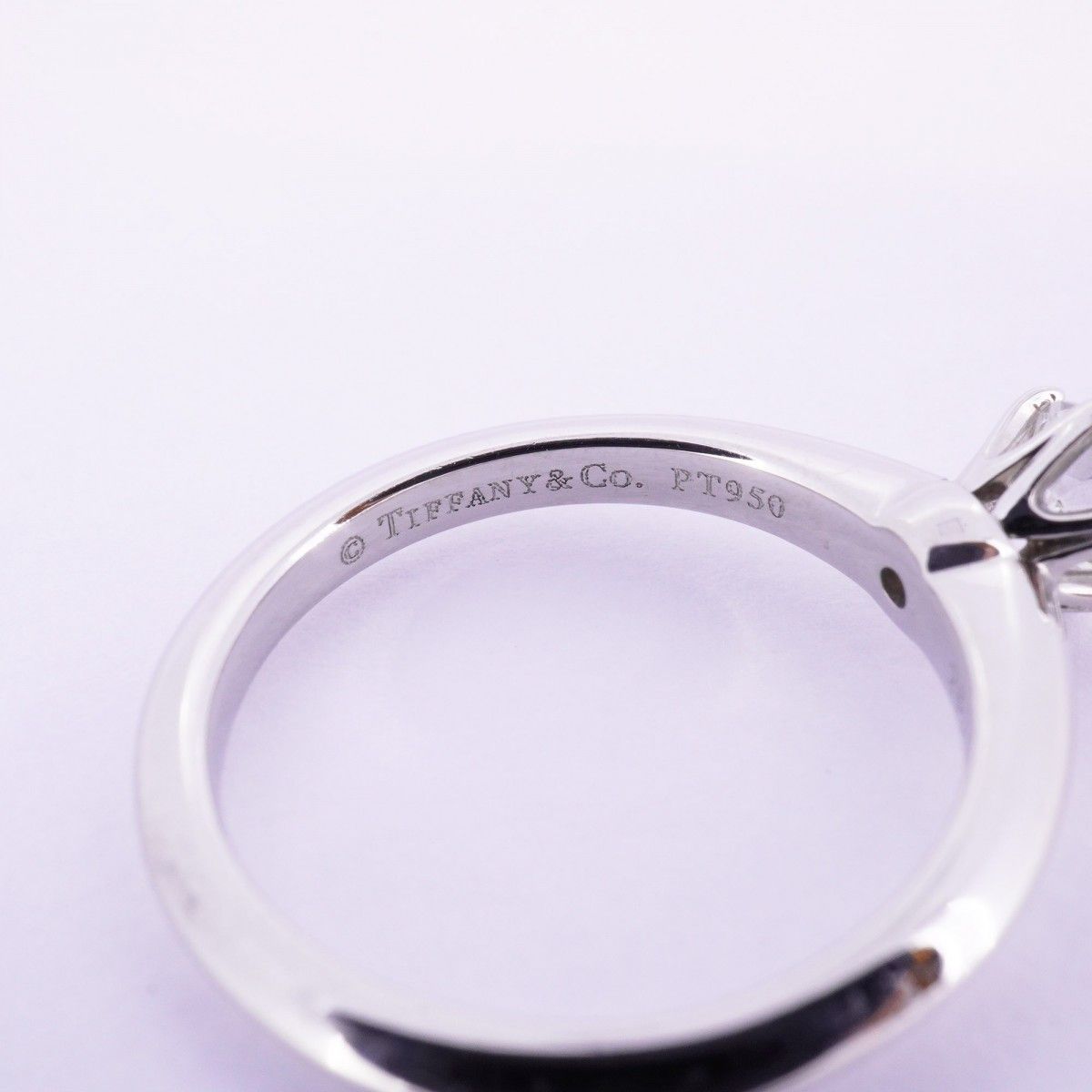 5jdb1034】ティファニー リング ソリティア 1PD Pt950 プラチナ  