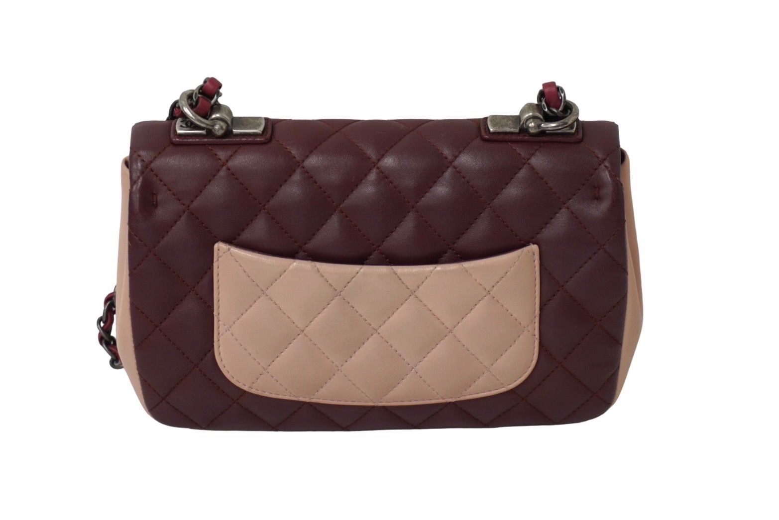 美品☆　シャネル　ラムスキン　ショルダーバッグ　トリコロール　24番台 CHANEL シャネル トリコロール チェーンショルダーバッグ