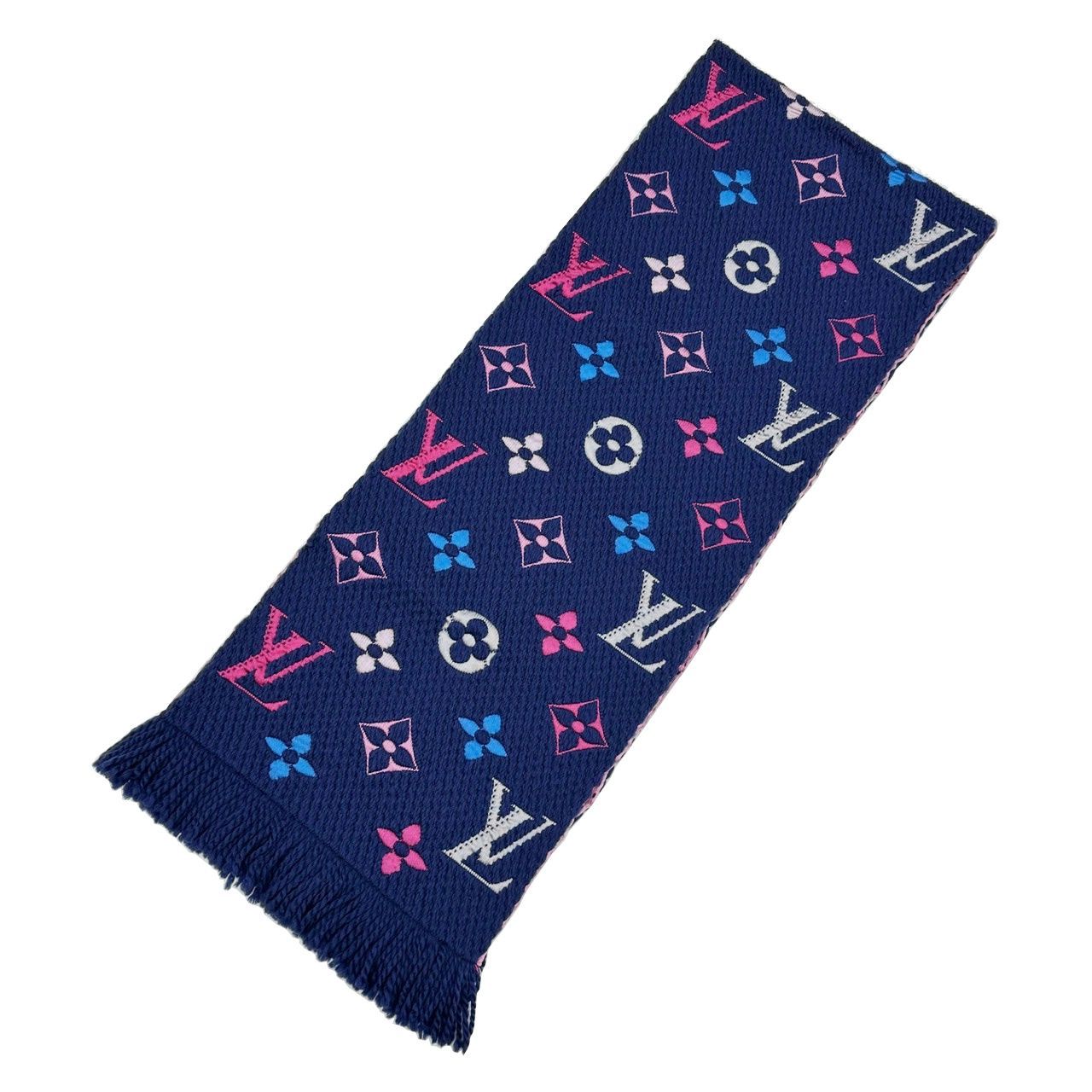 Louis Vuitton ロゴ刺繍 マフラー ネイビー 楽天市場】LOUIS VUITTON ルイヴィトンメンズマフラー