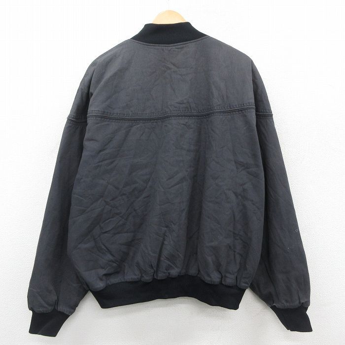 XL 古着 長袖 ダービー ジャケット メンズ 80s シンプソン レーシング 大きいサイズ タロン 黒 ブラック spe 25oct21 アウター ジャン