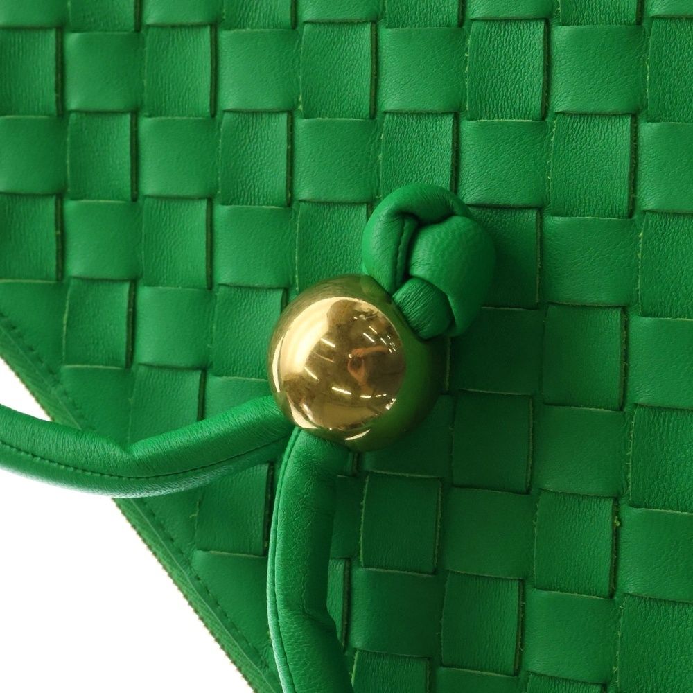 BOTTEGA VENETA ボッテガヴェネタ スモール ターン イントレチャート ショルダーバッグ グリーン DECORATOM_COM_BR