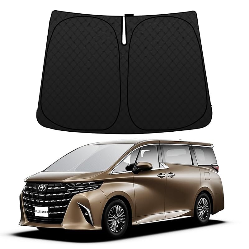 【令和6年 厚い5層構造】BLUESEATEC トヨタ 新型 アルファード ヴェルファイア 40系 フロント サンシェード Alphard Vellfire 4代目 2023年~現行 車種専用車用 フロントガラス 高密度生地 厚手材質 5層