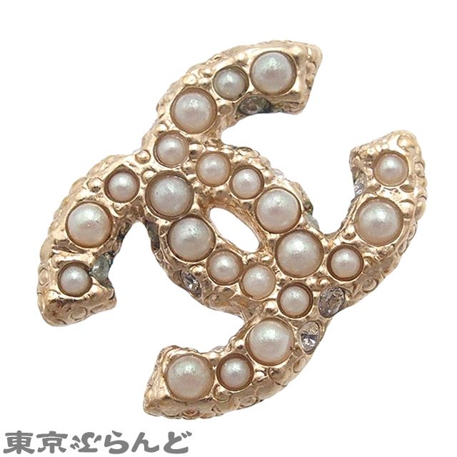 レア CHANELシャネル A20パールココマーク 一粒ピアス ゴールドストーン シャネル CHANEL ピアス ココマーク CCマーク ゴールド