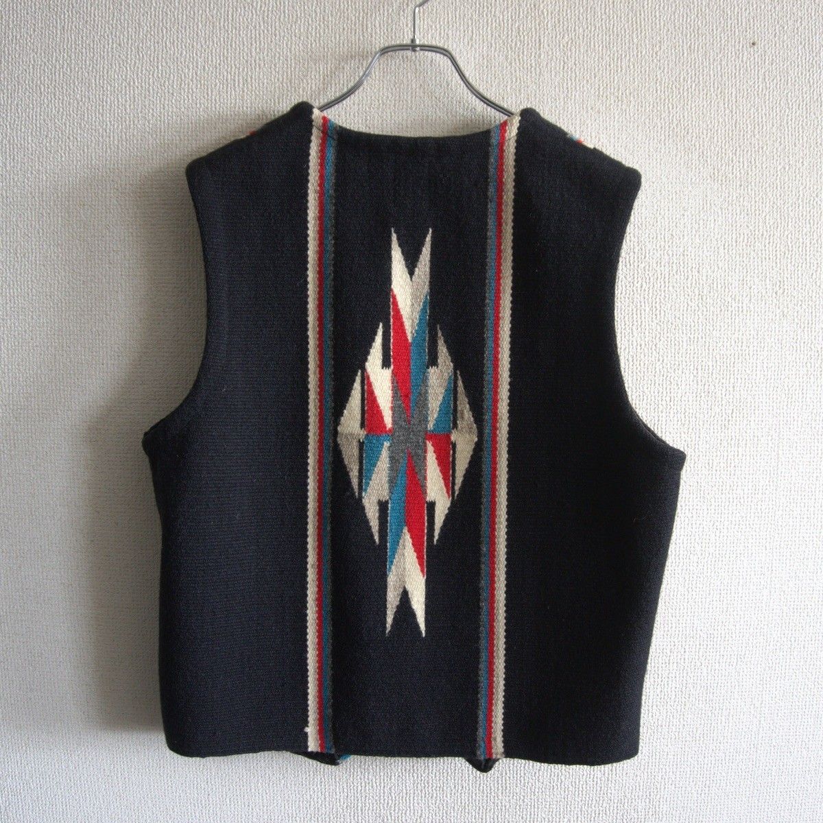 美品】 ORTEGA'S 【 チマヨベスト 】38 ブラック ウール オルテガ