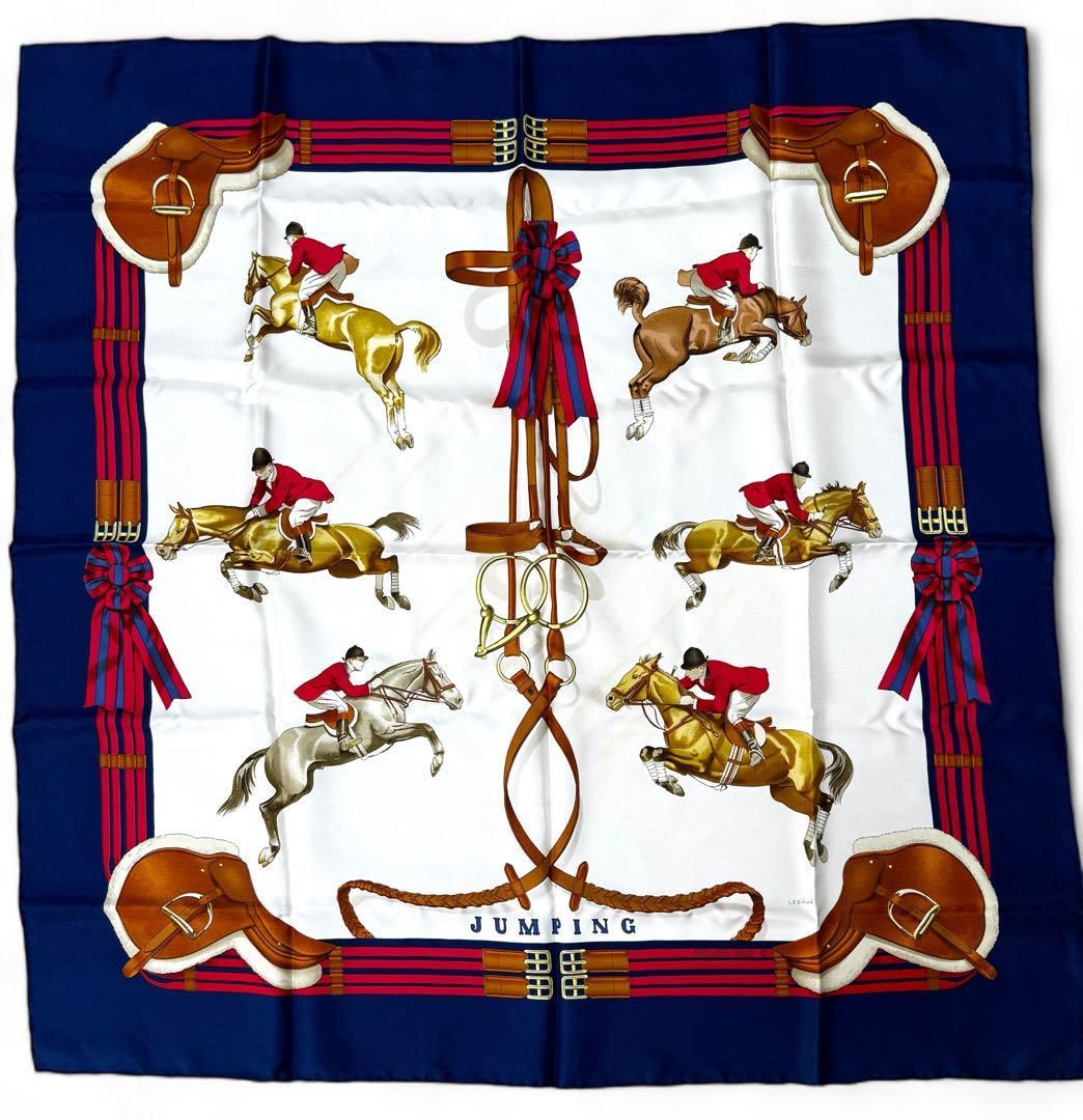 HERMES エルメス スカーフ　カレ90　乗馬　ジャンピング　シルク HERMES エルメス スカーフ カレ90 乗馬 ジャンピング シルク