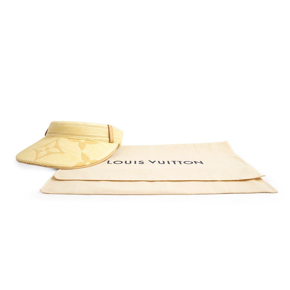 ルイ ヴィトン バイザー ビーチビュー モノグラム サンバイザー レーヨン コットン ベージュ M78417 LOUIS VUITTON ♥品