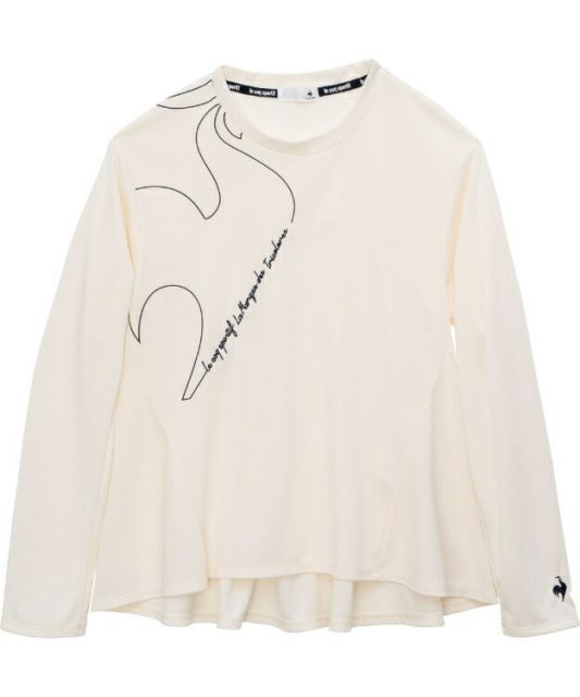 le coq sportif ルコック スポットレス 長袖Ｔシャツ ホワイト L QMWWJB02 WH | 衣類 服 ウエア トップス Tシャツ 長袖 ロングスリーブ 吸汗 速乾 はっ水 ストレッチ性 UVカット 紫外線対策 デイリーユ