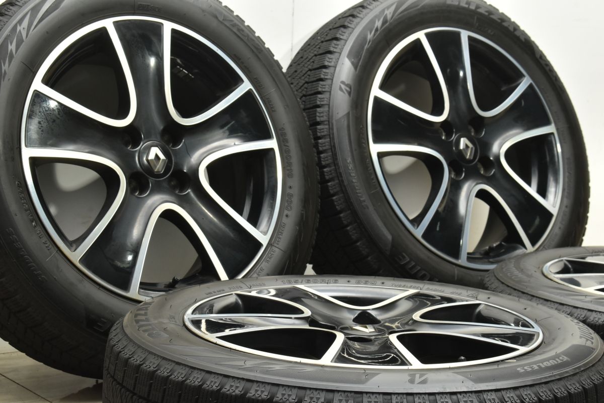 バリ溝 ルノー クリオ IV 純正 16in 6.5J 44 PCD100 品番 40300XXXXR ブリヂストン ブリザック VRX2 185 60R16 ルーテシア