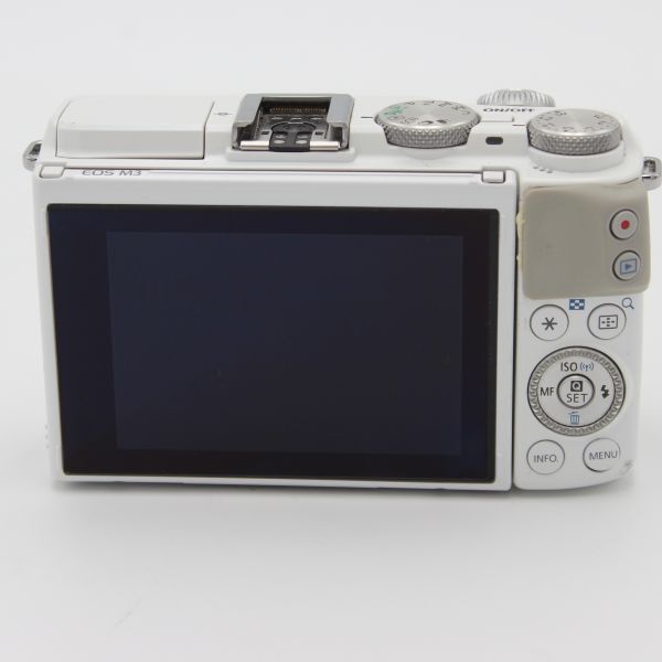 新品正規品  CANON □極美品□ ミラーレス一眼カメラ ボディ(ホワイト M3 EOS デジタルカメラ