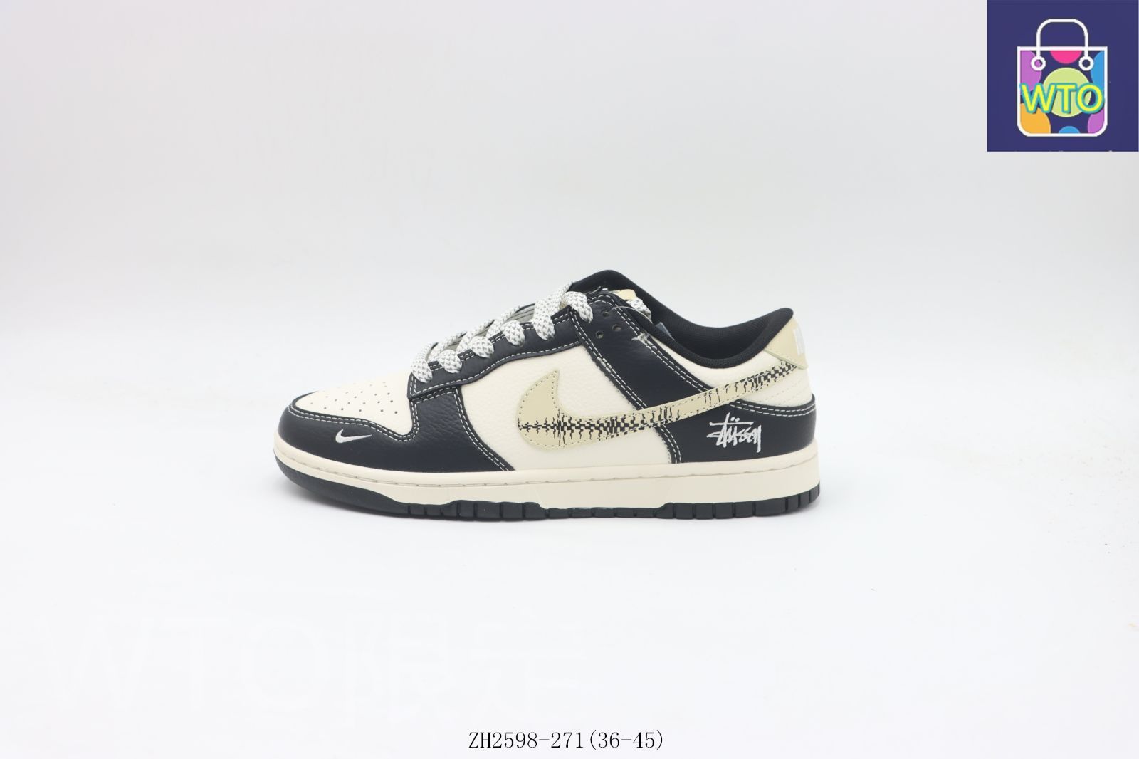今日 ナイキ NIKE スニーカー ブラックホワイト Stussy ZH2598-271-WTO輸入2