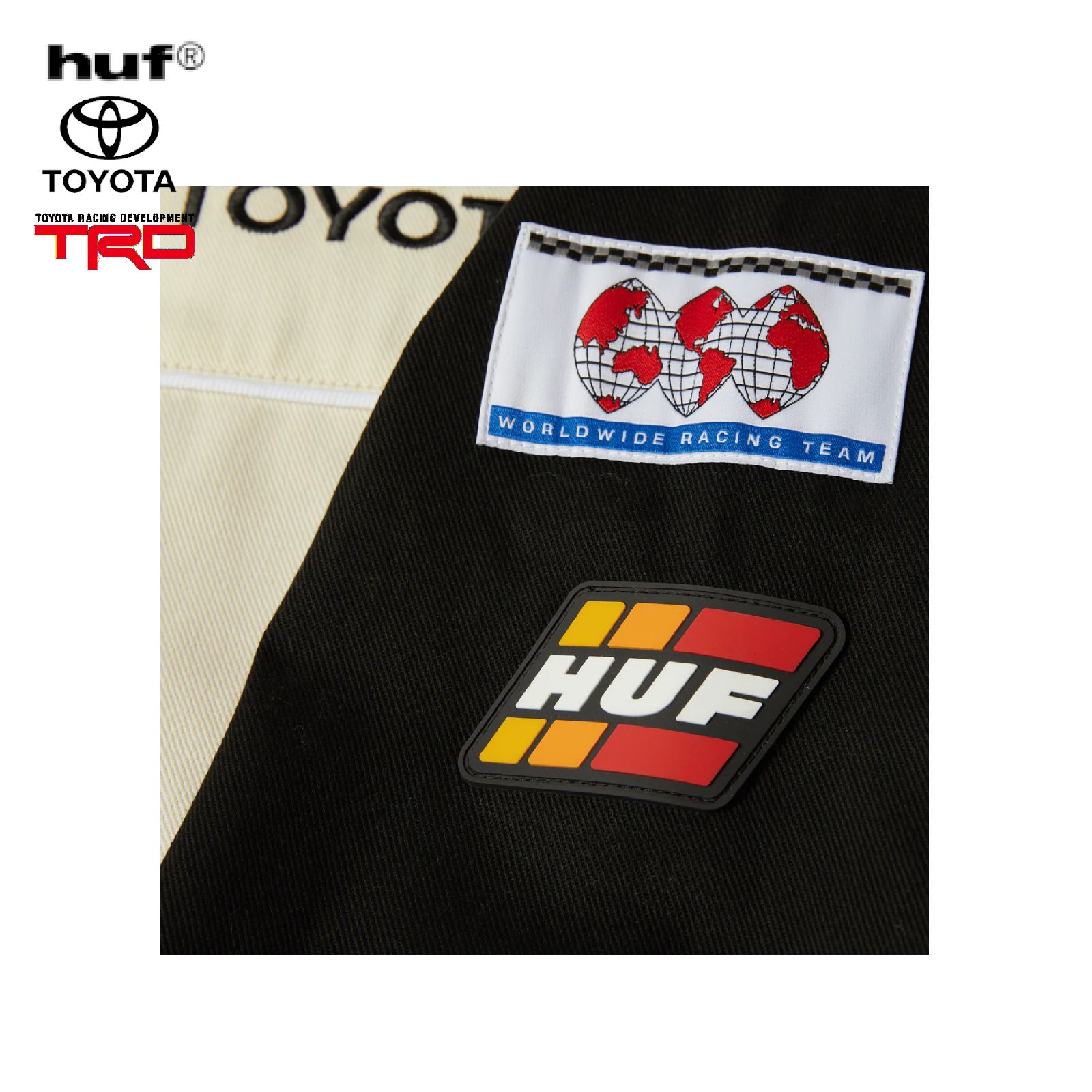新品] HUF X TOYOTA TRD PODIUM RACING JACKET [JK00486-MLT-CREAM 