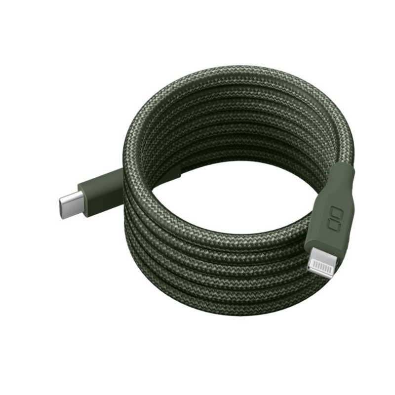 【 新品 未開封 】 CIO スパイラルケーブル CtoL 1m モスグリーン CIO-NLSC30000-CL1-MGR 未使用 送料無料