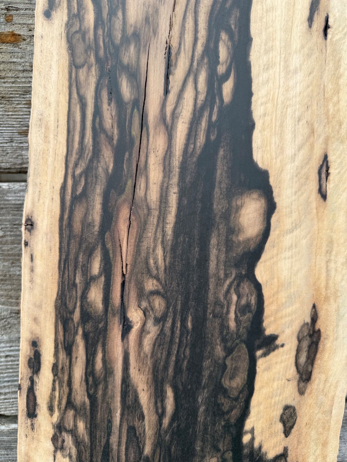 黒柿 銘木 孔雀杢 一枚板 無垢材 DIY 希少品 乾燥材 - メルカリ