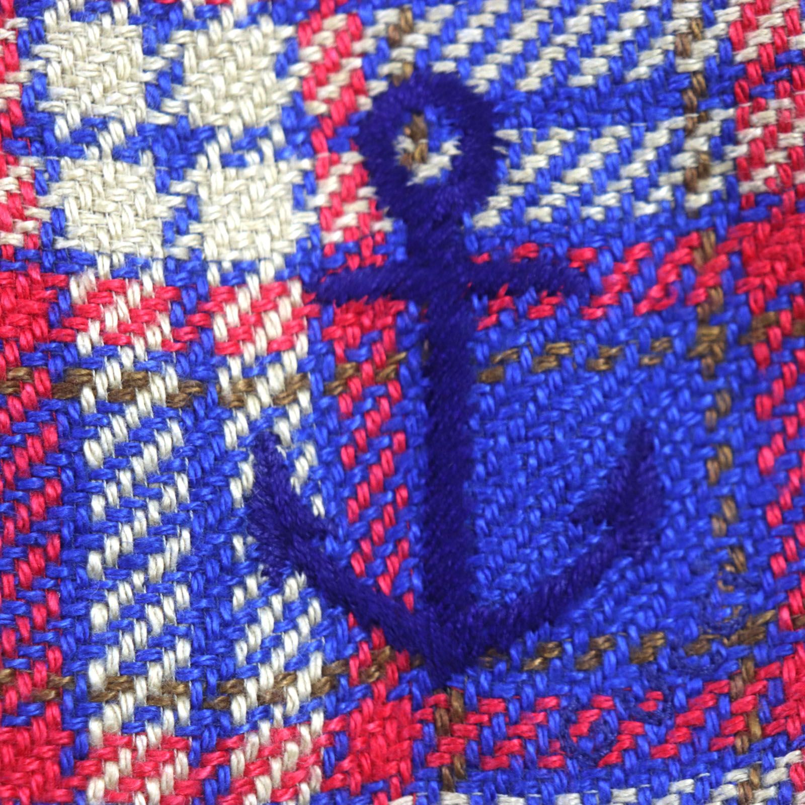 未使用品▽GUCCI グッチ 20SS 630590 リネン コットン チェック柄 刺繍