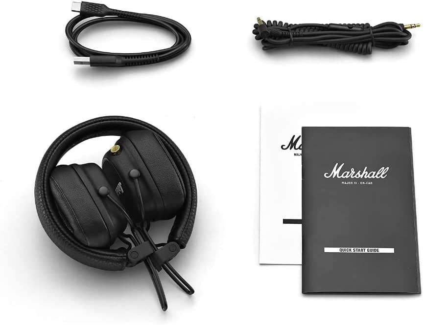 マーシャル Marshall MAJOR IV メジャー４ 正規品 BLUETOOTH ブルートゥース ワイヤレスヘッドホン連続再生80時間/Qi充電対応/通話対応/ケーブル付け/ブラック  - メルカリ