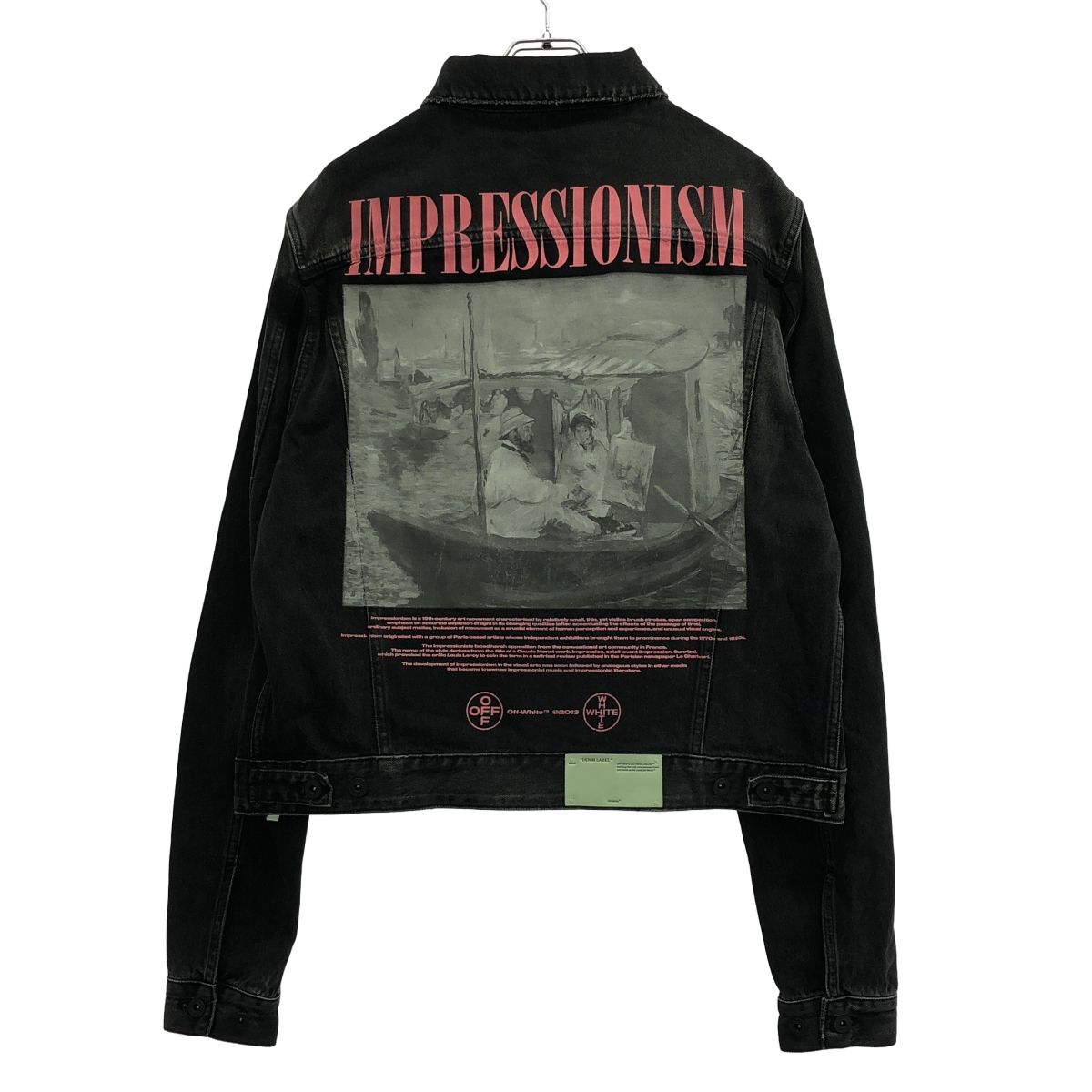 OFF-WHITE オフホワイト 19SS Impressionism Denim Jacket バック 