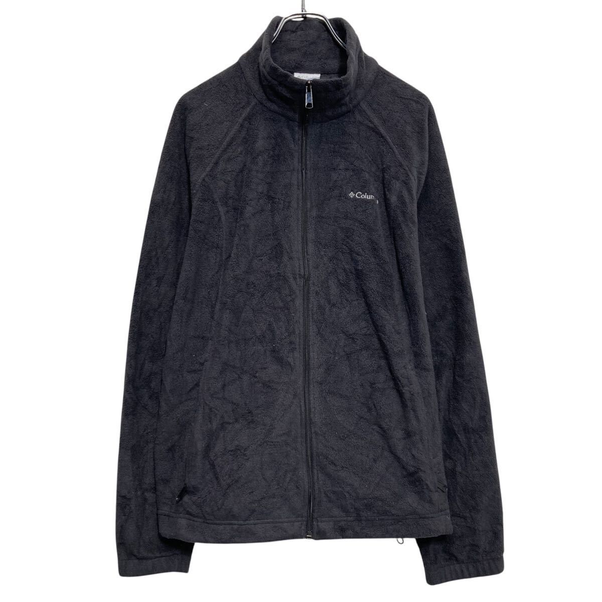Columbia フリースジャケット XL ブラック ビッグサイズ ブルゾン フルジップ 古着卸 アメリカ仕入 a612-5031