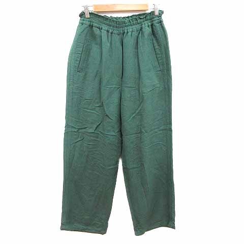新品　ブランベール　パンツ　36 ブランベール blancvert ワイドパンツ 麻混 リネン混 36 S 緑