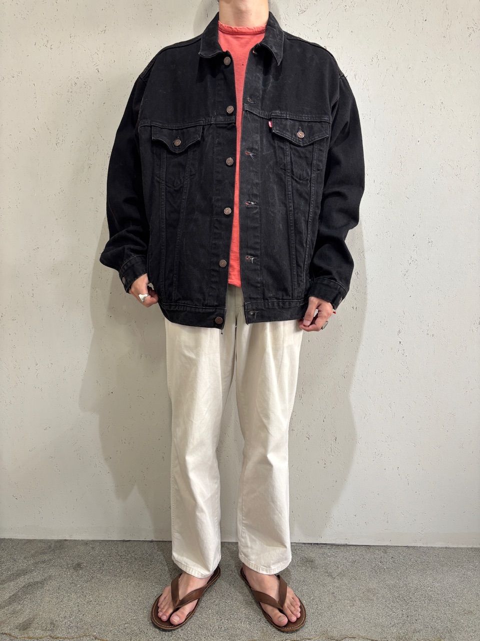 Levi's】97s 70507-4159 Black Denim Jacket Made in USA X-Large 