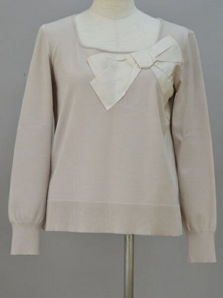 フォクシー FOXEY Sweater Square Ribbon リボン ニットセーター