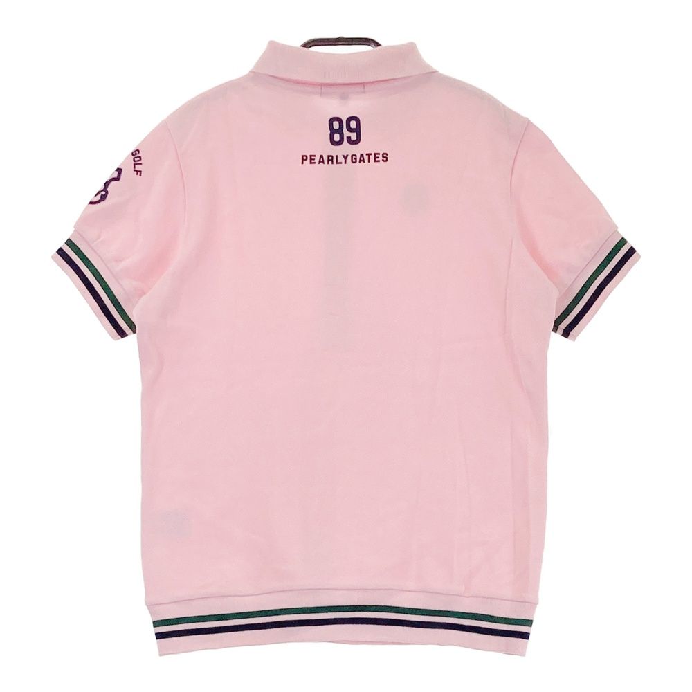 PEARLY GATES ポロシャツ ピンク 1989年設立 パーリーゲイツPEARLY GATES ピンクポロシャツ 1989年設立