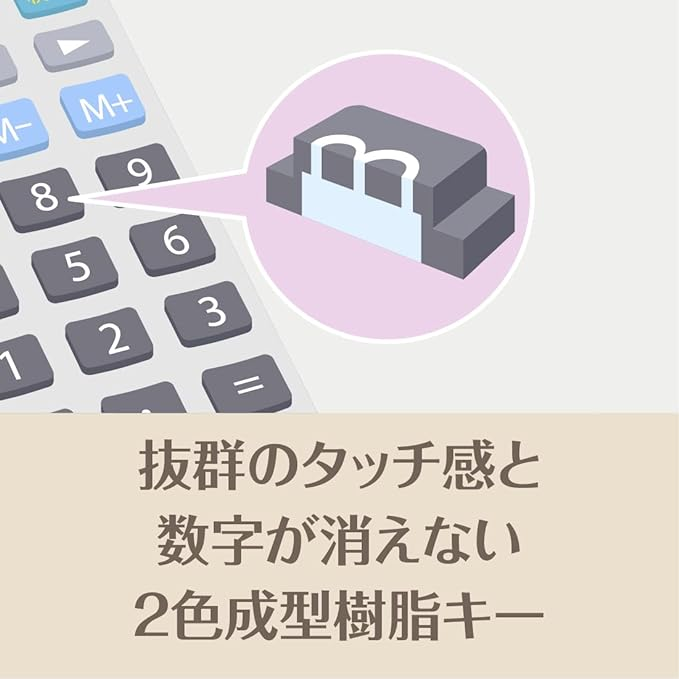 ブルー カシオ 本格実務電卓 12桁 日数&時間計算 ジャストタイプ