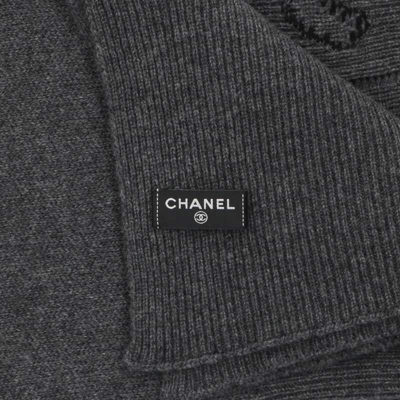 CHANEL メンズ マフラー 藤ヶ谷君着用【CHANEL】カシミヤ ストール マフラー バイカラー