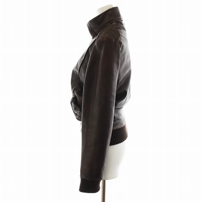 ジョルジオブラット GIORGIO BRATO レザージャケット 革ジャン 38 S 茶