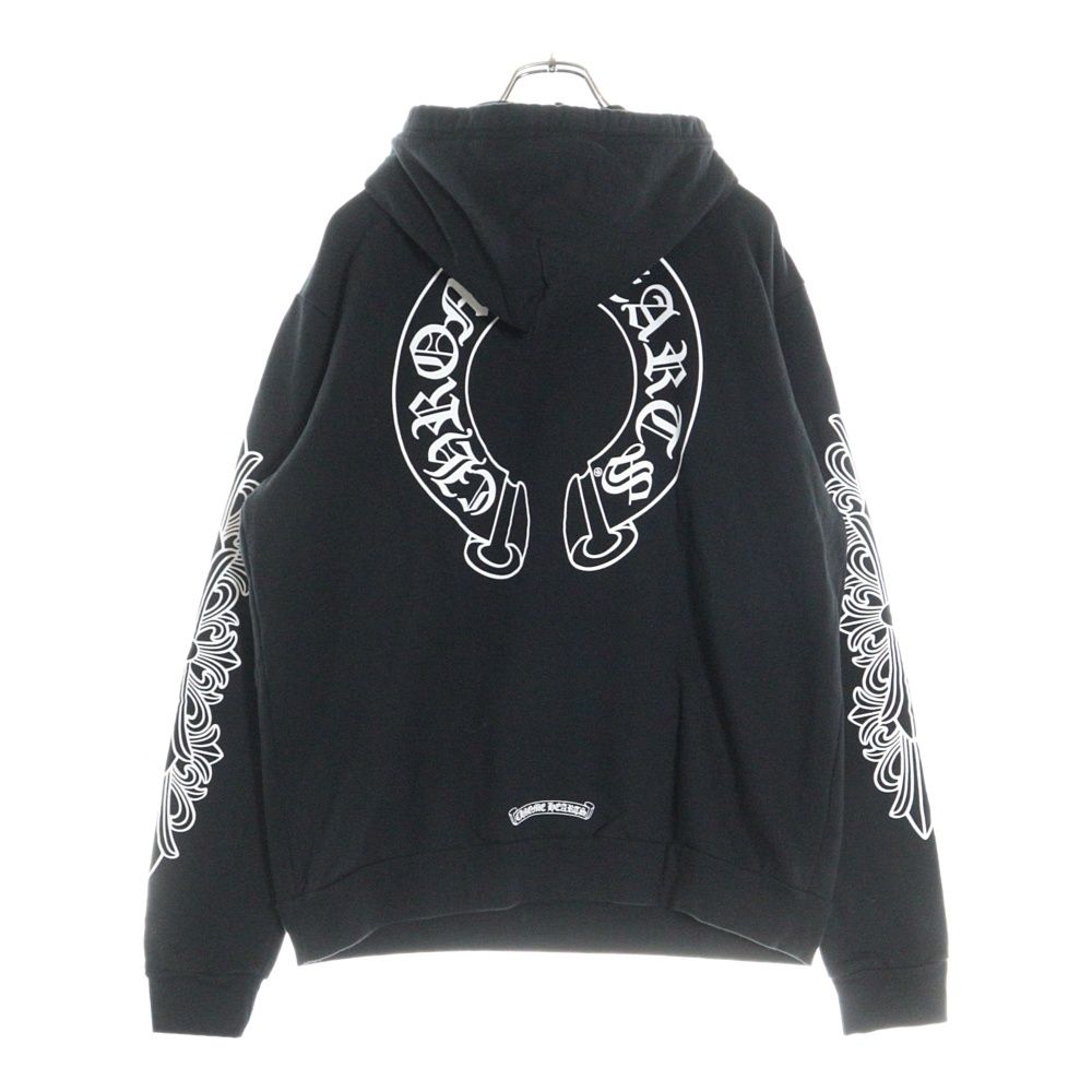 クロムハーツSWTSHRT PLVRバックホースシューフローラルプリントパーカー CHROME HEARTS (クロムハーツ) SWTSHRT PLVR プルオーバー