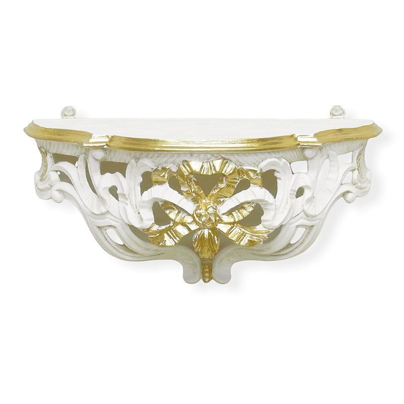 イタリア製　壁掛けリボンコンソール（ゴールド） イタリア製 壁掛けリボンコンソール（ゴールド） イタリー製 壁掛け