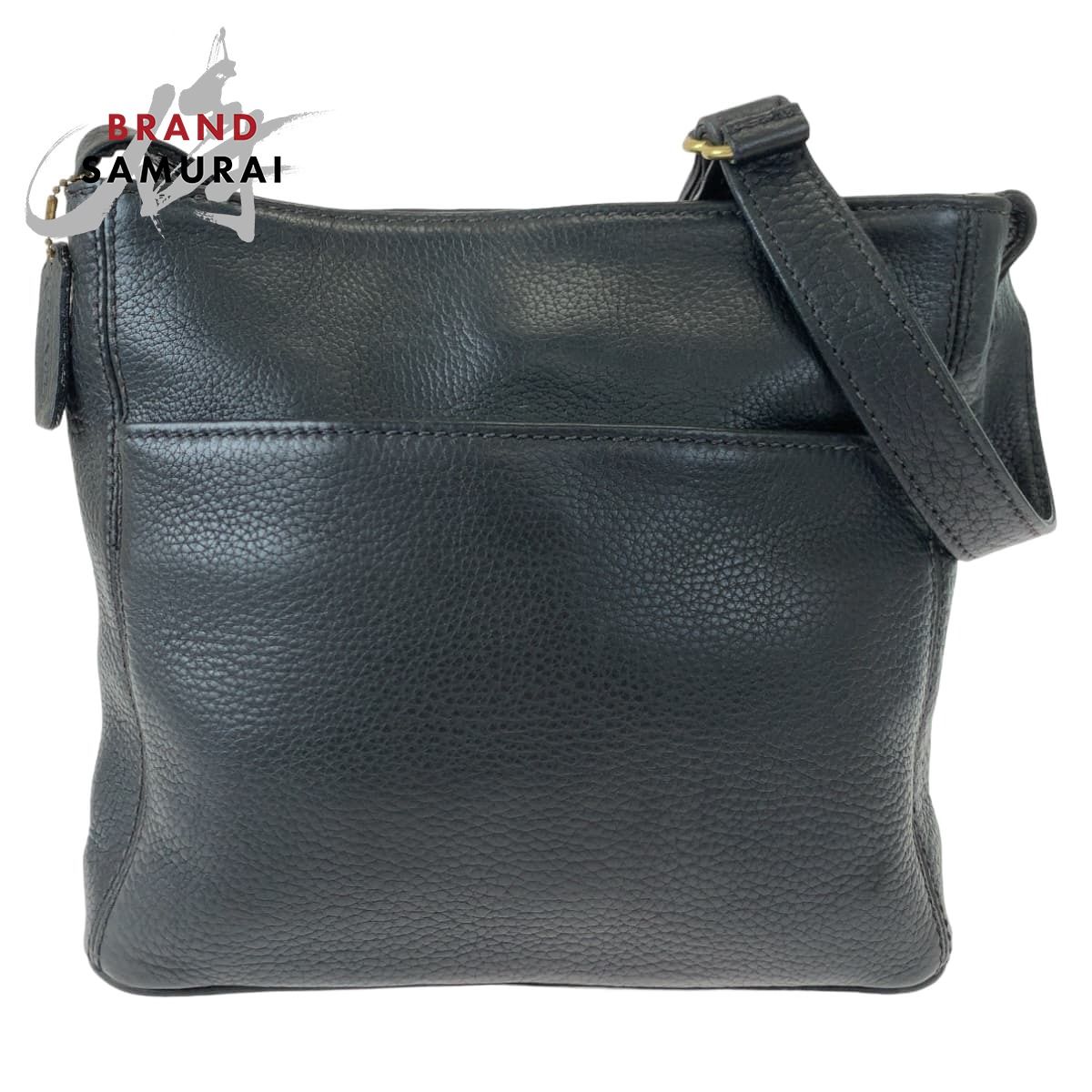 COACH コーチ ブラック 黒 レザー 4924 ショルダーバッグ 斜め掛け 