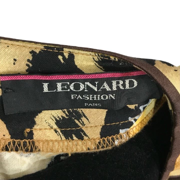 美品 LEONARD レオナール レオパード ヒョウ柄 総柄 半袖 トップス L  