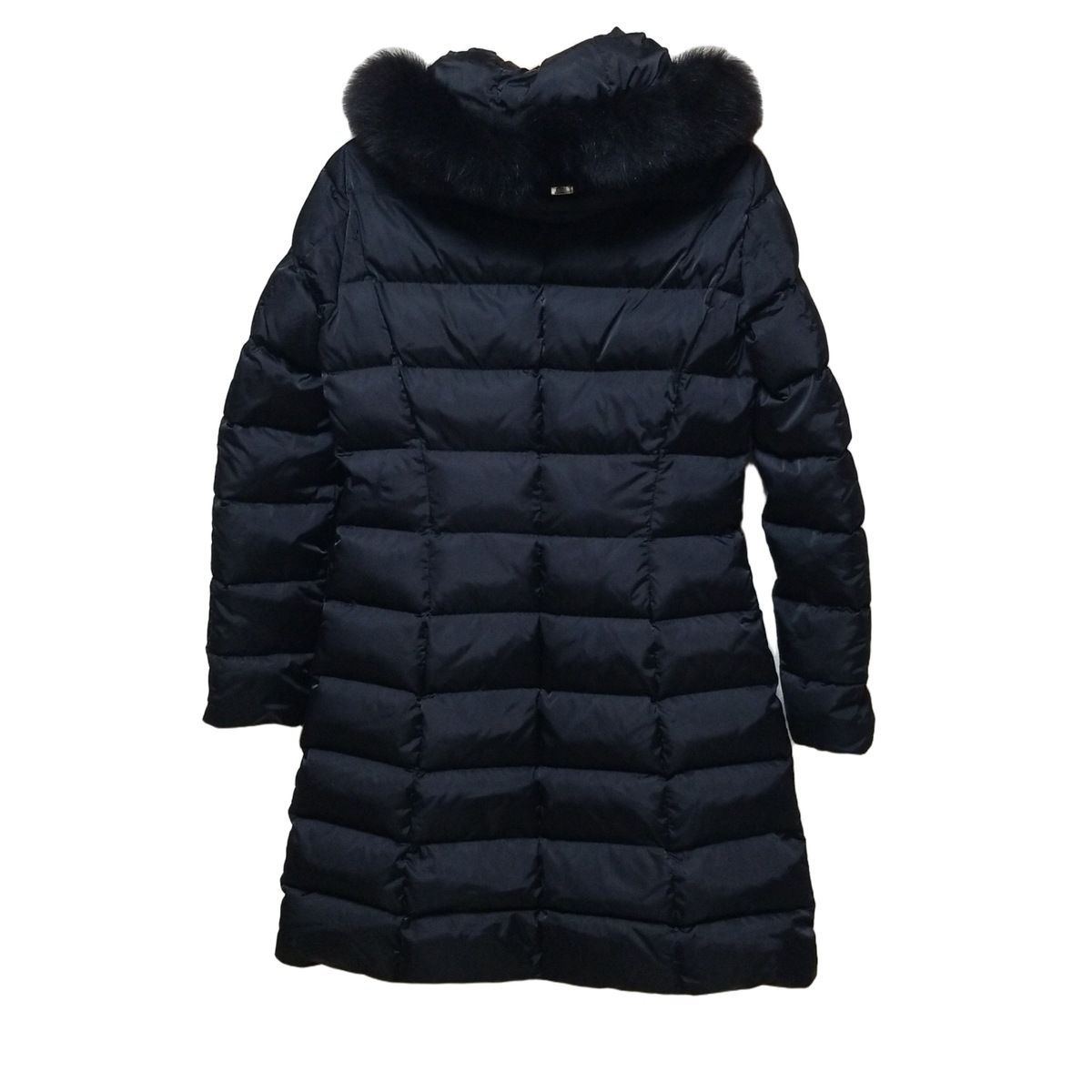 HERNO ヘルノ ダウンコート サイズ42 M レディース - 黒 長袖 フォックス ジップアップ 冬