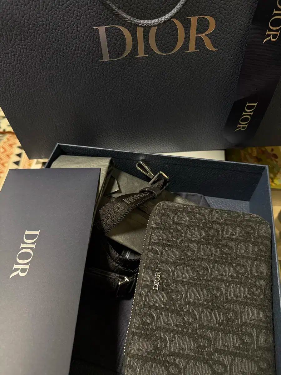 ディオール オブリーク ポーチ メッセンジャーバッグ ブラック フルセット ほぼ