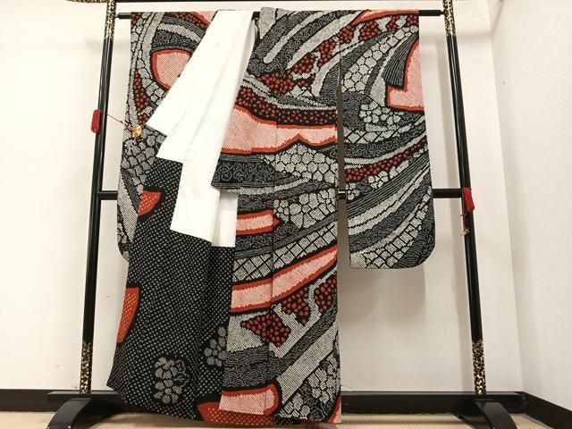 平和屋着物○豪華振袖 総絞り 舞花文 正絹 逸品 AAAY5598ph