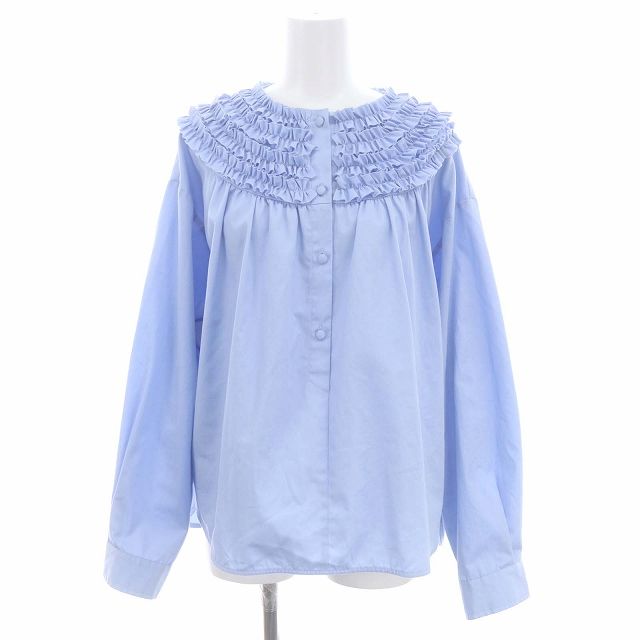 ロージーモンスター RosyMonster mini frill blouse ブラウス シャツ フリル 長袖 F 水色 ライトブルー /DF □OS  - メルカリ