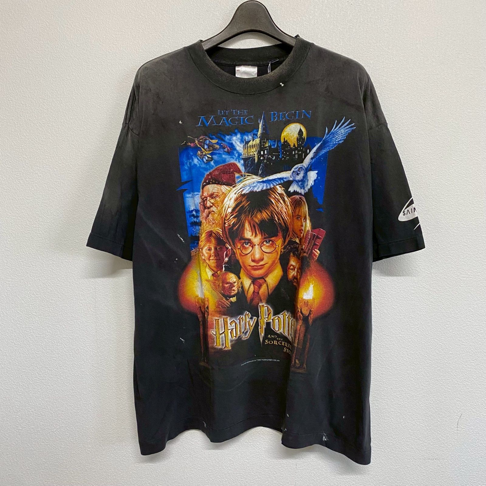 SAINT Mxxxxxx Harry Potter セントマイケル ハリーポッター Sorseres Stone 黒 ブラック 半袖 Tシャツ プリントTシャツ トップス ビンテージ XLサイズ ♥ タグ付