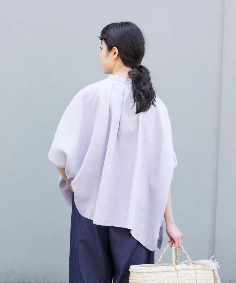 かぐれ リネンスクエアケープシャツ - メルカリ