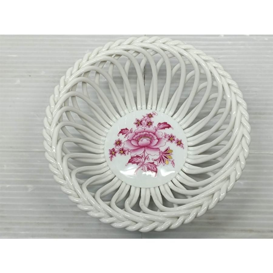 ヘレンド(Herend) バスケット 透かし彫り 陶花飾り ヴィクトリア(V