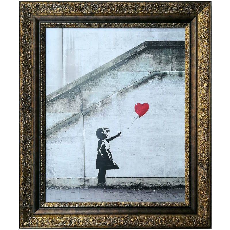 バンクシー(Banksy)「Girl with Balloon(GOLD)／WCP