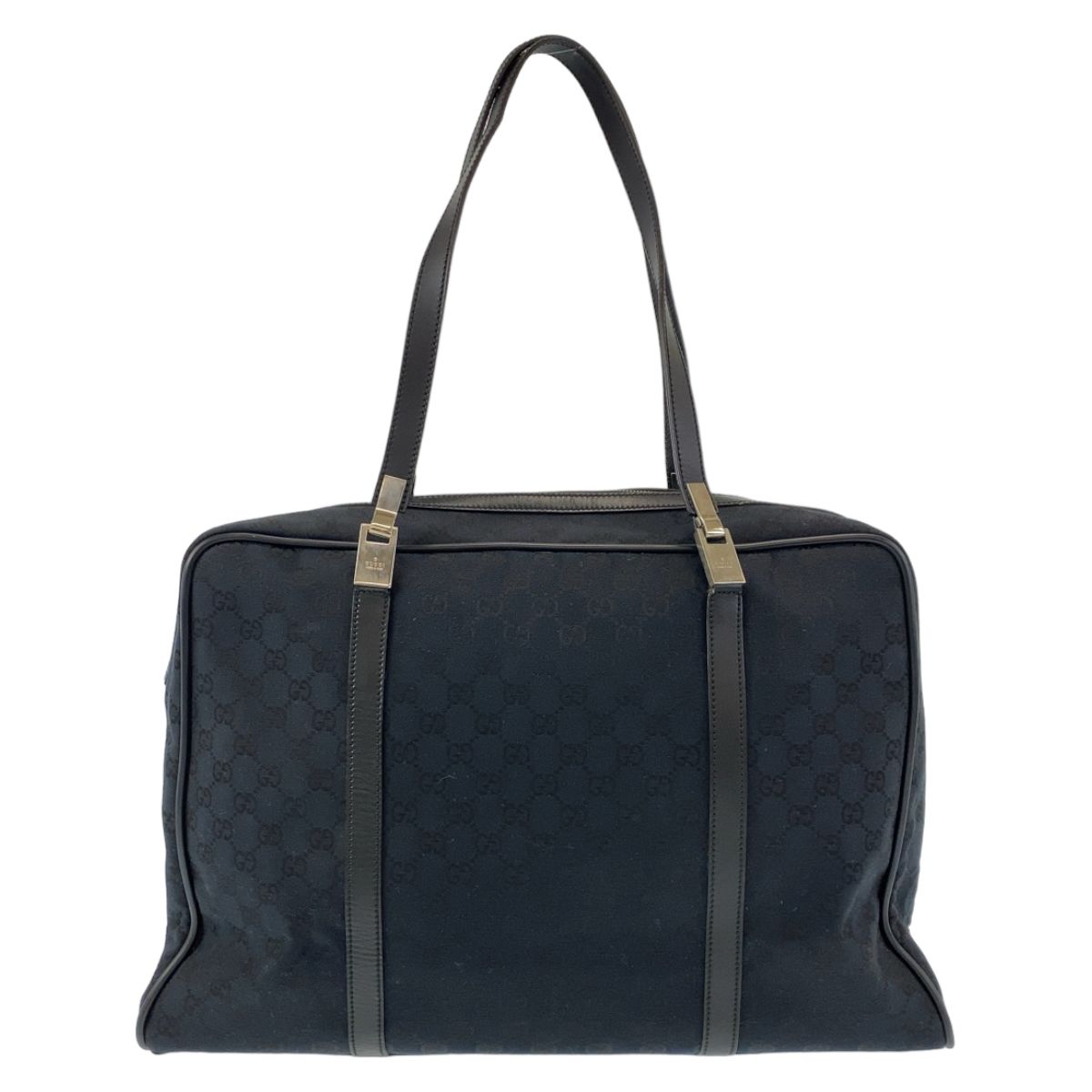 美品 GUCCI グッチ ブラック 黒 シルバー金具 GGキャンバス