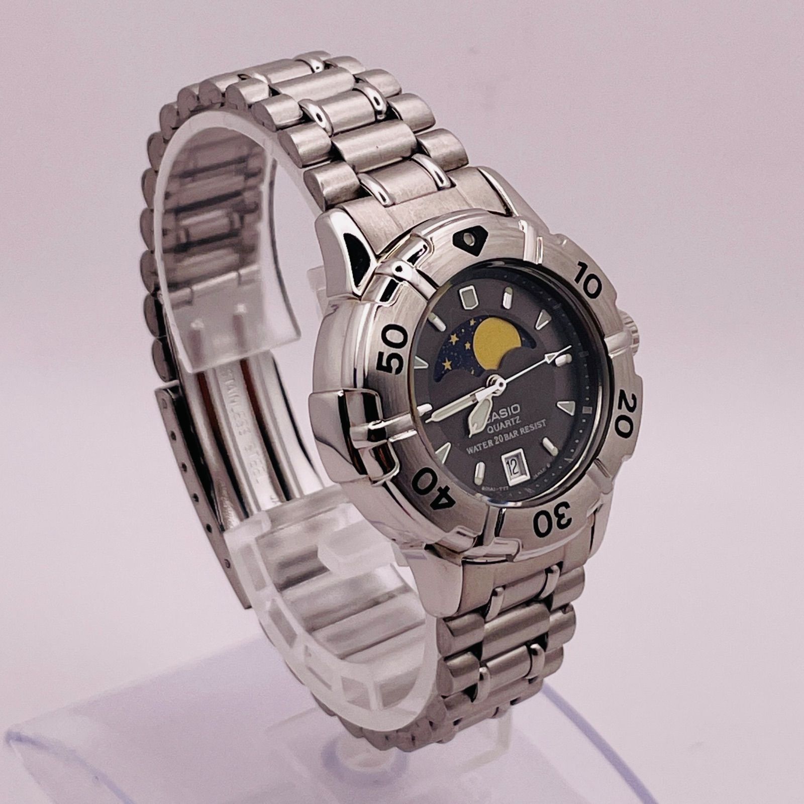 CASIO カシオ 腕時計 メタルブレス ムーングラフ Yahoo!オークション - CASIO カシオ ムーングラフ GMW-61 MOON