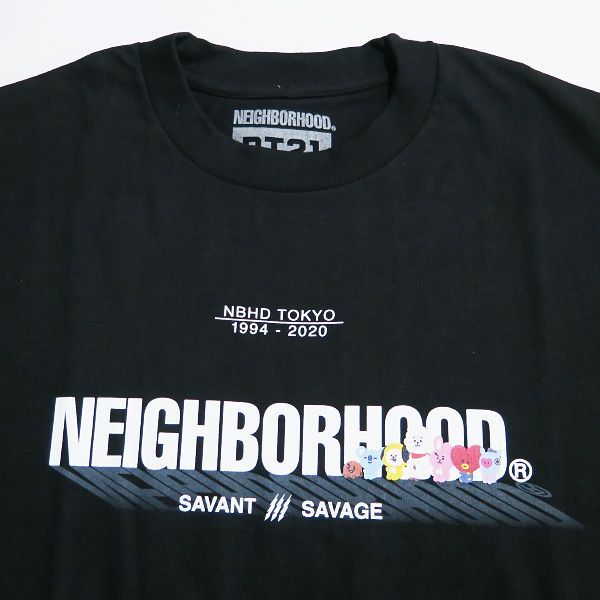 NEIGHBORHOOD ネイバーフッド x BT21 ビーティーイシビル 20AW NHBT-1/C-TEE.SS 202GE21N-STM01S  Tシャツ ブラック ショートスリーブ 半袖 カットソー - メルカリ