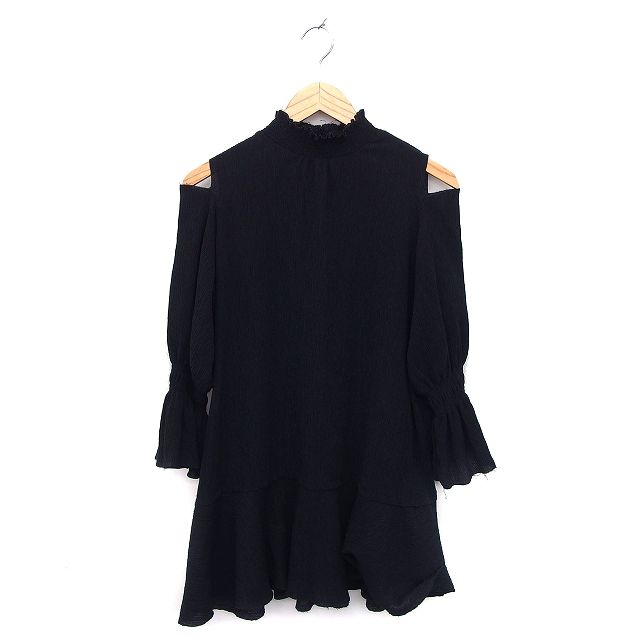 ジーナシス JEANASIS ワンピース フレア ミニ カットアウェイ  