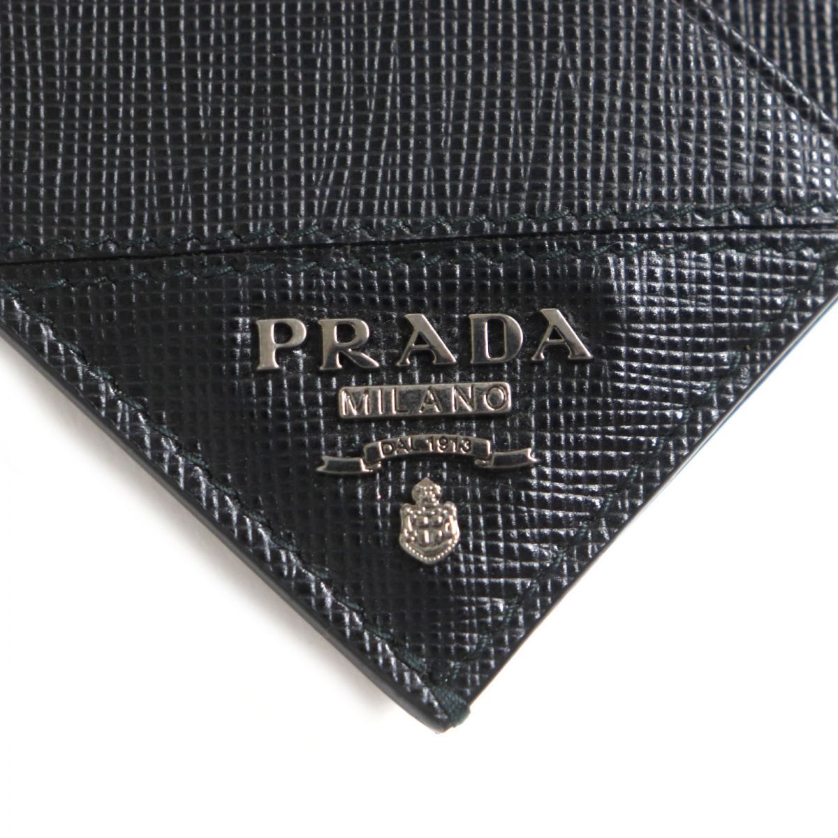 極美品▽PRADA プラダ 2MC047 サフィアーノレザー ロゴ金具